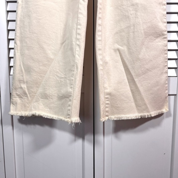 Marine Layer Bridget Full Length Raw Edge Pant in Cream Size 4 - Picture 10 of 10